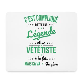 Compliqué d'être une légende et un vététiste - Tapis de souris (format paysage) - blanc - Devant