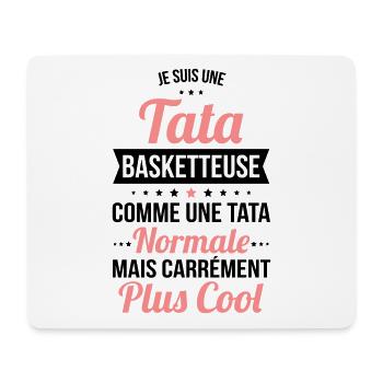 Tata basketteuse plus cool - Tapis de souris (format paysage) - blanc - Devant