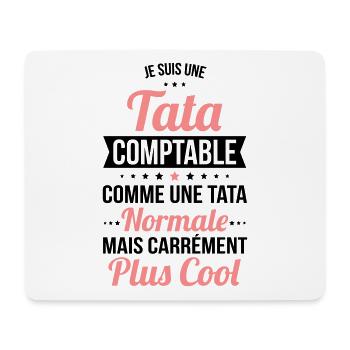 Tata comptable comme une tata normale plus cool - Tapis de souris (format paysage) - blanc - Devant