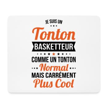 Tonton basketteur comme un tonton normal plus cool - Tapis de souris (format paysage) - blanc - Devant