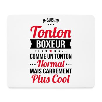 Tonton boxeur comme tonton normal plus cool - Tapis de souris (format paysage) - blanc - Devant