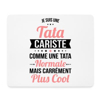 Tata cariste comme tata normale plus cool - Tapis de souris (format paysage) - blanc - Devant
