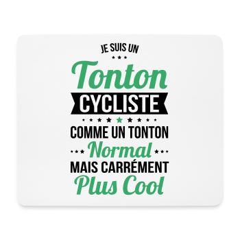 Tonton cycliste comme un tonton normal plus cool - Tapis de souris (format paysage) - blanc - Devant