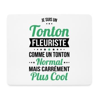 Tonton fleuriste comme un tonton normal plus cool - Tapis de souris (format paysage) - blanc - Devant