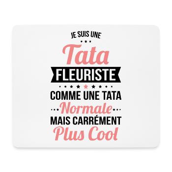Tata fleuriste comme une tata normale plus cool - Tapis de souris (format paysage) - blanc - Devant