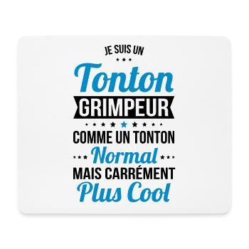 Tonton grimpeur comme un tonton normal plus cool - Tapis de souris (format paysage) - blanc - Devant