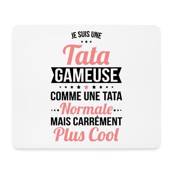 Tata gameuse comme une tata normale plus cool - Tapis de souris (format paysage) - blanc - Devant