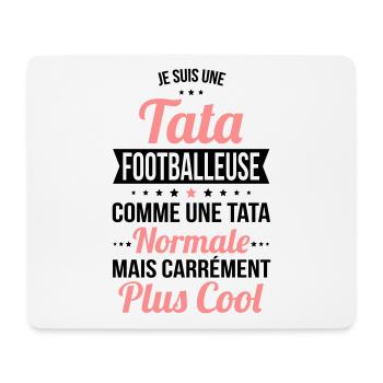Tata footballeuse comme une tata normale plus cool - Tapis de souris (format paysage) - blanc - Devant