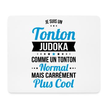 Tonton judoka comme un tonton normal plus cool - Tapis de souris (format paysage) - blanc - Devant
