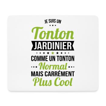 Tonton jardinier comme un tonton normal plus cool - Tapis de souris (format paysage) - blanc - Devant