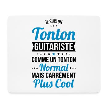 Tonton guitariste comme un tonton normal plus cool - Tapis de souris (format paysage) - blanc - Devant