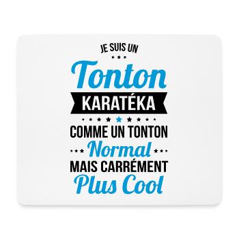 Tonton karatéka comme un tonton normal plus cool - Tapis de souris (format paysage) - blanc - Devant