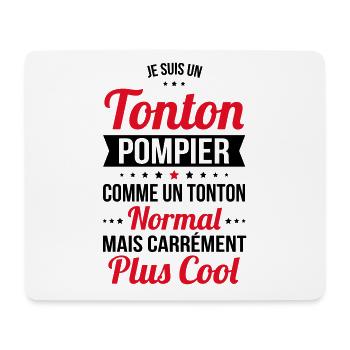 Tonton pompier comme un tonton normal plus cool - Tapis de souris (format paysage) - blanc - Devant