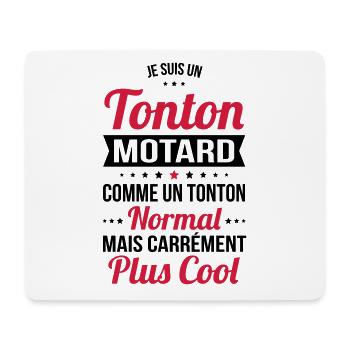 Tonton motard comme un tonton normal plus cool - Tapis de souris (format paysage) - blanc - Devant