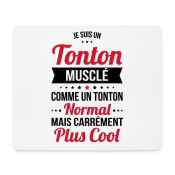 Tonton musclé comme un tonton normal plus cool - Tapis de souris (format paysage) - blanc - Devant