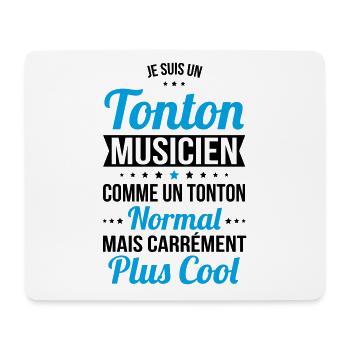 Tonton musicien comme tonton normal plus cool - Tapis de souris (format paysage) - blanc - Devant