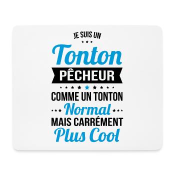 Tonton pêcheur comme un tonton normal plus cool - Tapis de souris (format paysage) - blanc - Devant