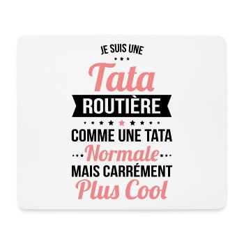 Tata routière comme une tata normale plus cool - Tapis de souris (format paysage) - blanc - Devant
