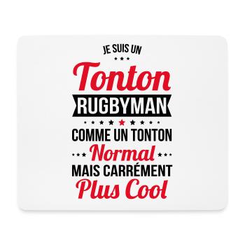 Tonton rugbyman comme un tonton normal plus cool - Tapis de souris (format paysage) - blanc - Devant