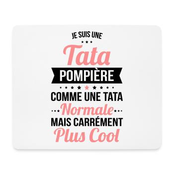 Tata pompière comme une tata normale plus cool - Tapis de souris (format paysage) - blanc - Devant