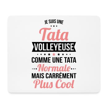 Tata volleyeuse comme une tata normale plus cool - Tapis de souris (format paysage) - blanc - Devant