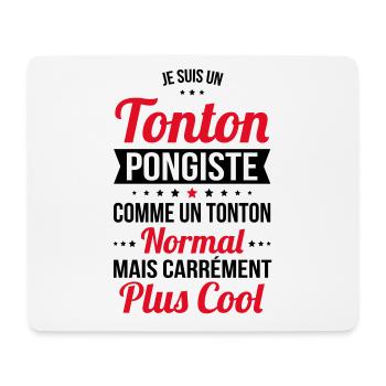 Tonton pongiste comme un tonton normal plus cool - Tapis de souris (format paysage) - blanc - Devant