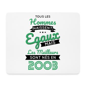 Anniversaire 20 ans - Meilleurs sont nés en 2003 - Tapis de souris (format paysage) - blanc - Devant