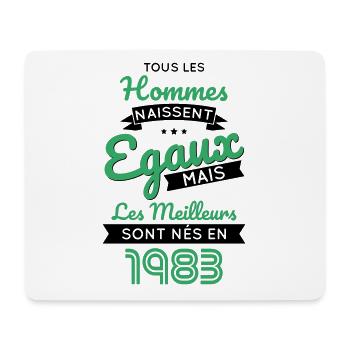Anniversaire 40 ans - Meilleurs sont nés en 1983 - Tapis de souris (format paysage) - blanc - Devant