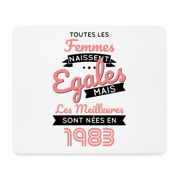 Anniversaire 40 ans - Meilleures sont nées en 1983 - Tapis de souris (format paysage) - blanc - Devant