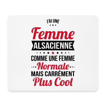 J'ai une femme Alsacienne plus cool - Tapis de souris (format paysage) - blanc - Devant
