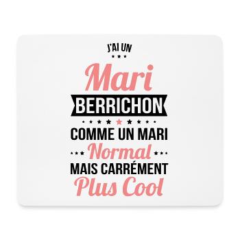 J'ai un mari Berrichon plus cool - Tapis de souris (format paysage) - blanc - Devant