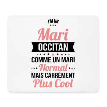 J'ai un mari Occitan plus cool - Tapis de souris (format paysage) - blanc - Devant