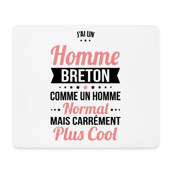 J'ai un homme Breton plus cool - Tapis de souris (format paysage) - blanc - Devant