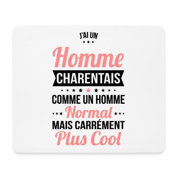 J'ai un homme Charentais plus cool - Tapis de souris (format paysage) - blanc - Devant