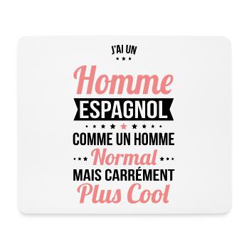 J'ai un homme Espagnol plus cool - Tapis de souris (format paysage) - blanc - Devant