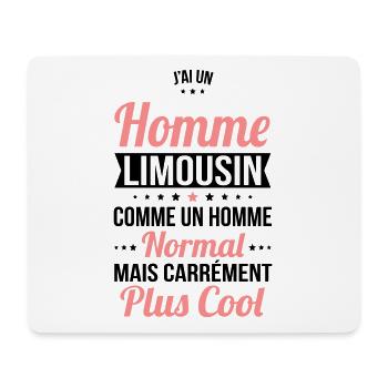 J'ai un homme Limousin plus cool - Tapis de souris (format paysage) - blanc - Devant