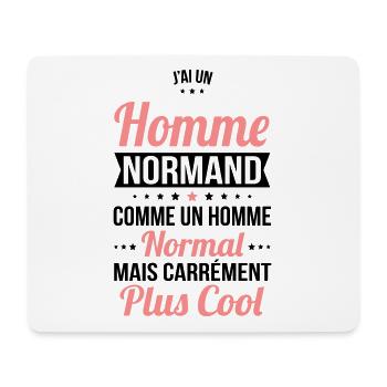 J'ai un homme Normand plus cool - Tapis de souris (format paysage) - blanc - Devant