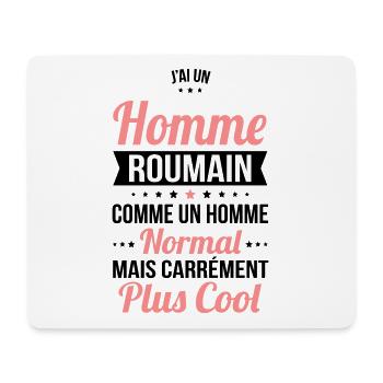 J'ai un homme Roumain plus cool - Tapis de souris (format paysage) - blanc - Devant