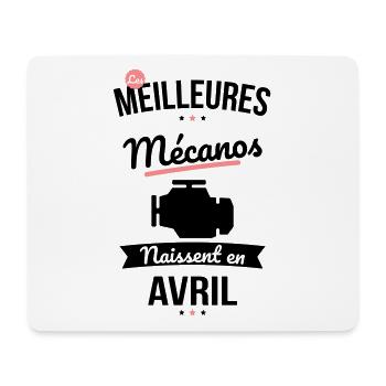 Les meilleures mécanos naissent en Avril - Tapis de souris (format paysage) - blanc - Devant