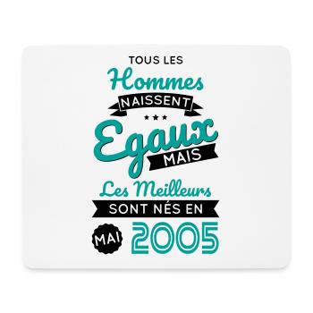 Anniversaire 20 ans - Meilleurs nés Mai 2005 - Tapis de souris (format paysage) - blanc - Devant