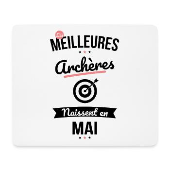 Les meilleures archères naissent en Mai - Tapis de souris (format paysage) - blanc - Devant