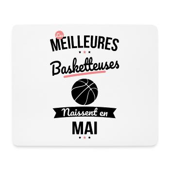 Les meilleures basketteuses naissent en Mai - Tapis de souris (format paysage) - blanc - Devant