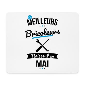 Les meilleurs bricoleurs naissent en Mai - Tapis de souris (format paysage) - blanc - Devant