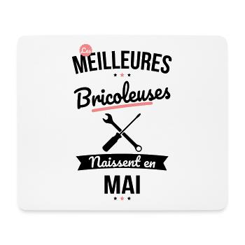Les meilleures bricoleuses naissent en Mai - Tapis de souris (format paysage) - blanc - Devant
