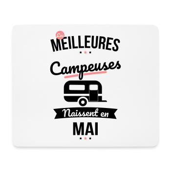 Les meilleures campeuses naissent en Mai - Tapis de souris (format paysage) - blanc - Devant