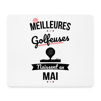 Les meilleures golfeuses naissent en Mai - Tapis de souris (format paysage) - blanc - Devant
