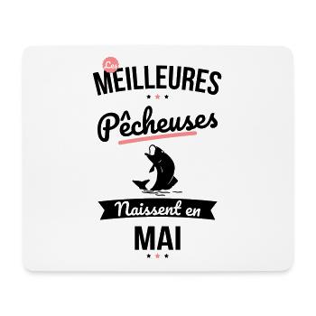 Les meilleures pêcheuses naissent en Mai - Tapis de souris (format paysage) - blanc - Devant