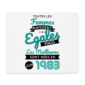 Anniversaire 40 ans - Meilleures nées Juin 1983 - Tapis de souris (format paysage) - blanc - Devant