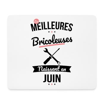 Les meilleures bricoleuses naissent en Juin - Tapis de souris (format paysage) - blanc - Devant