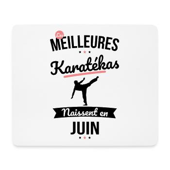 Les meilleures karatékas naissent en Juin - Tapis de souris (format paysage) - blanc - Devant